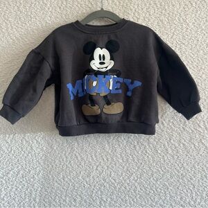 Zara x Disney Mickey Mouse Crew Neck Infant Sweatshirt Size 12-18 Months‎